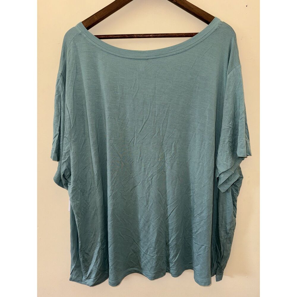 NWT Auden Cloud Knit 2-Piece Pajama Set Sage Green 4X V-Neck Top & Pants - Picture 12 of 16
